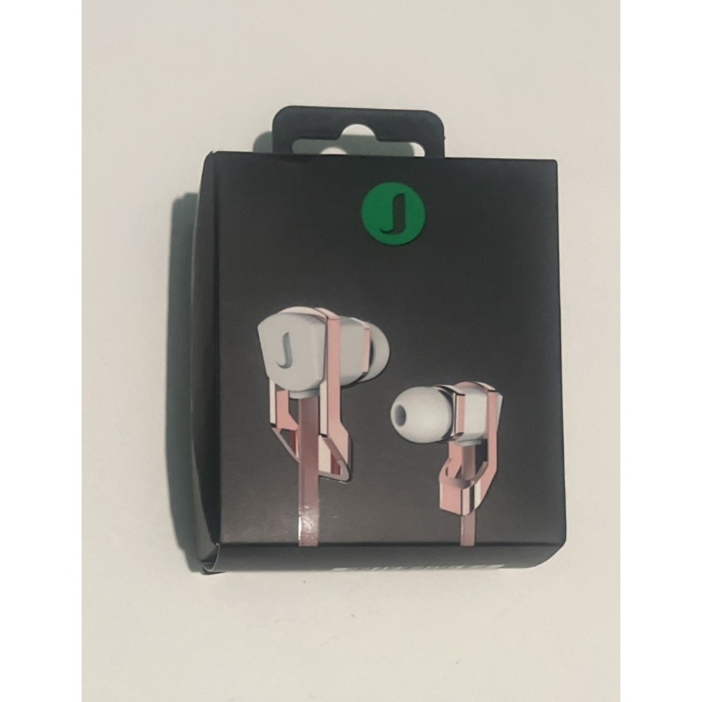 Jade J Jadebud Pink‎ Headphones Microphone 3.5mm Jack New In Box W/ Carry Case